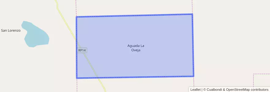 Mapa de ubicacion de Aguada La Oveja.