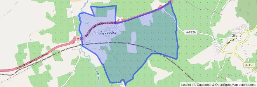 Mapa de ubicacion de Aguadulce.