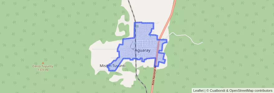 Mapa de ubicacion de Aguaray.