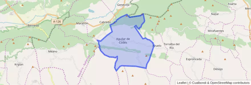 Mapa de ubicacion de Aguilar de Codés.