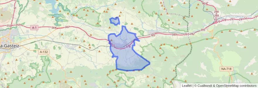 Mapa de ubicacion de Agurain/Salvatierra.