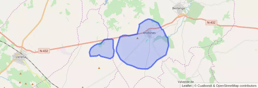 Mapa de ubicacion de Ahillones.
