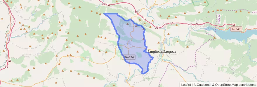 Mapa de ubicacion de Aibar/Oibar.