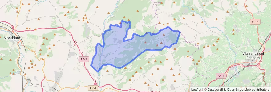 Mapa de ubicacion de Aiguamúrcia.