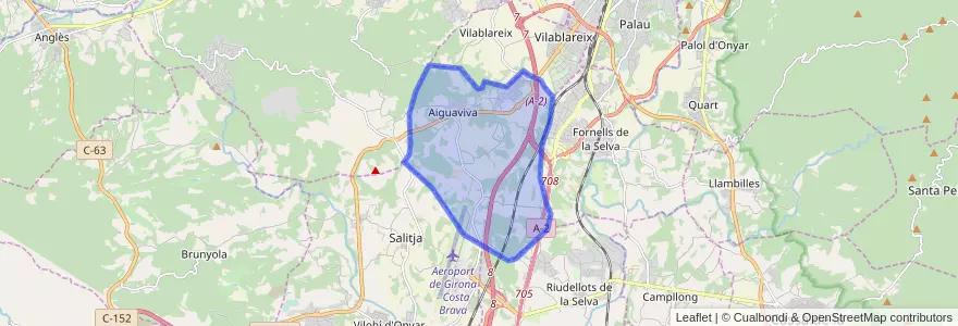 Mapa de ubicacion de Aiguaviva.