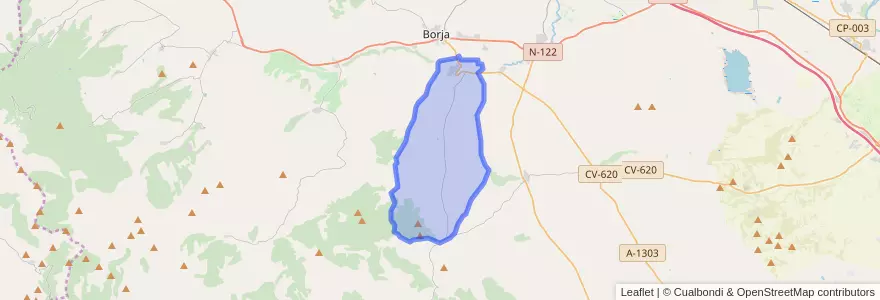 Mapa de ubicacion de Ainzón.