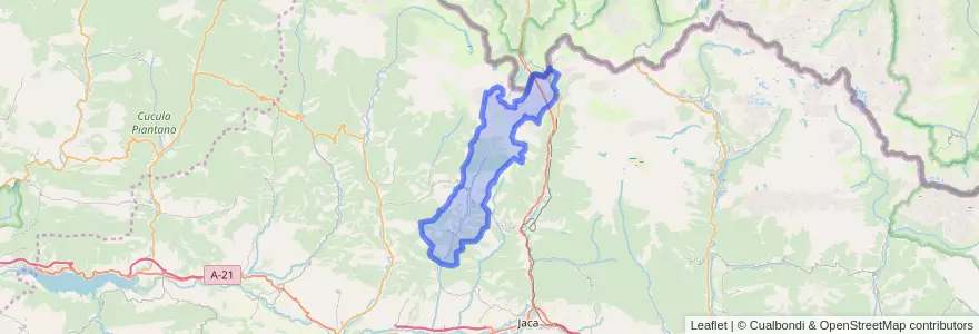 Mapa de ubicacion de Aísa.
