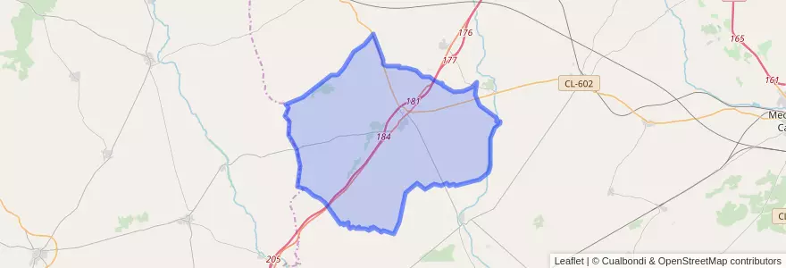 Mapa de ubicacion de Alaejos.