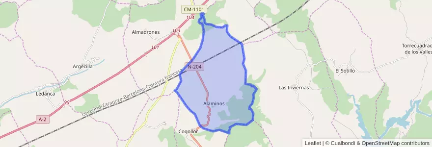 Mapa de ubicacion de Alaminos.