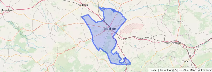 Mapa de ubicacion de Albacete.