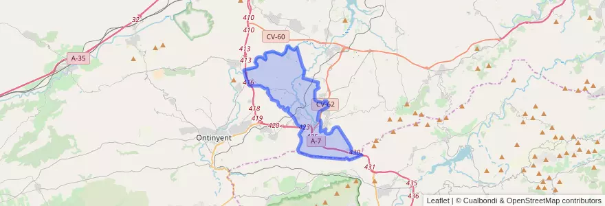 Mapa de ubicacion de Albaida.