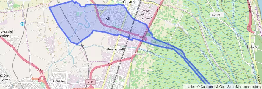Mapa de ubicacion de Albal.