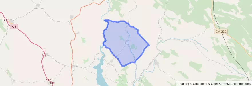 Mapa de ubicacion de Albaladejo del Cuende.