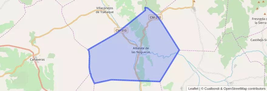Mapa de ubicacion de Albalate de las Nogueras.