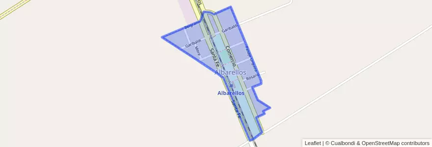Mapa de ubicacion de Albarellos.