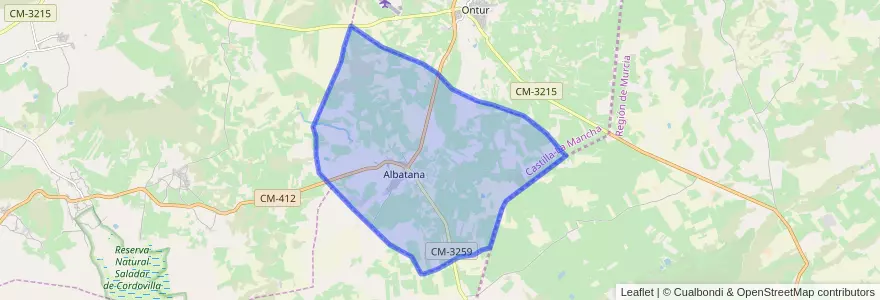 Mapa de ubicacion de Albatana.