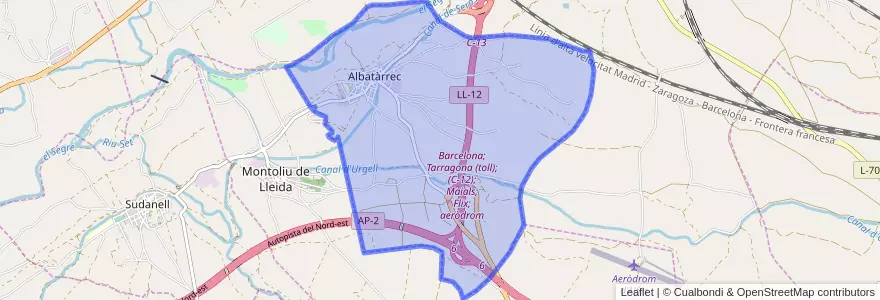 Mapa de ubicacion de Albatàrrec.