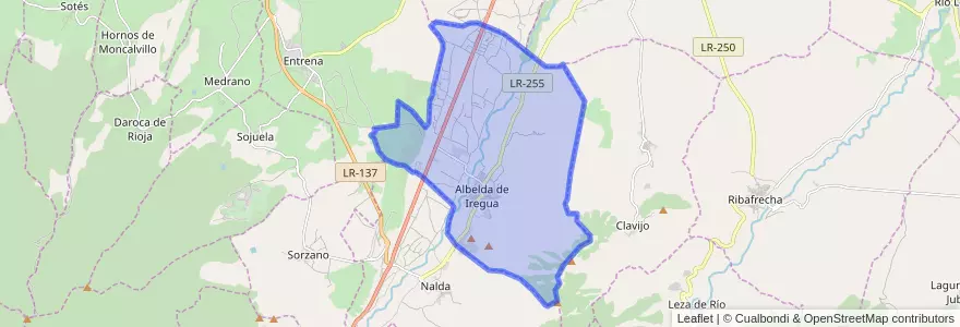 Mapa de ubicacion de Albelda de Iregua.