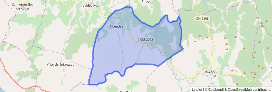 Mapa de ubicacion de Albendea.