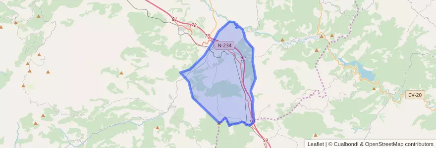 Mapa de ubicacion de Albentosa.