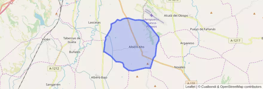 Mapa de ubicacion de Albero Alto.