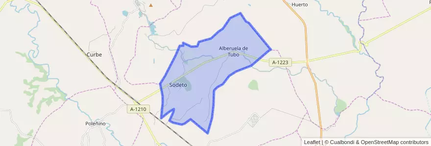 Mapa de ubicacion de Alberuela de Tubo.