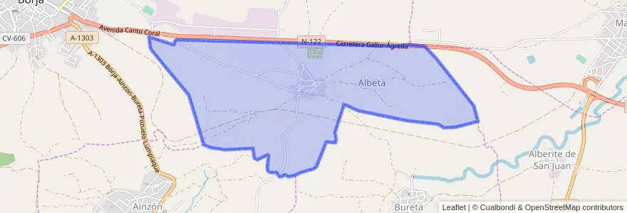 Mapa de ubicacion de Albeta.