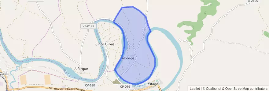 Mapa de ubicacion de Alborge.