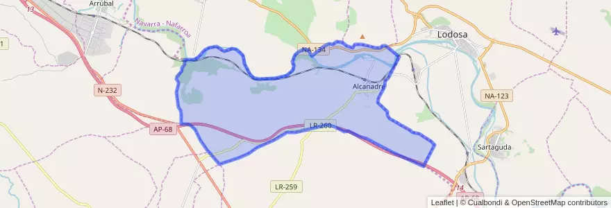 Mapa de ubicacion de Alcanadre.