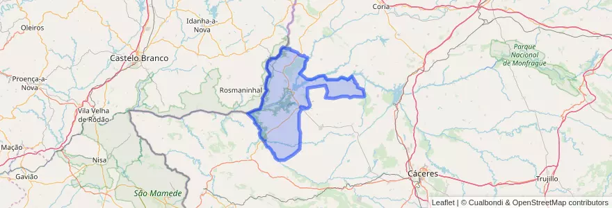 Mapa de ubicacion de Alcántara.