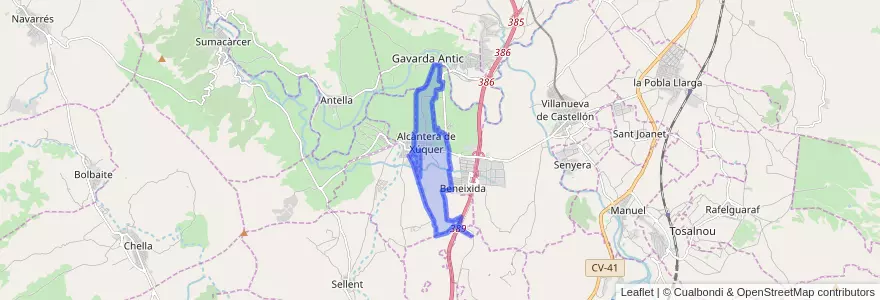 Mapa de ubicacion de Alcàntera de Xúquer.