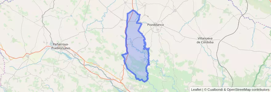 Mapa de ubicacion de Alcaracejos.