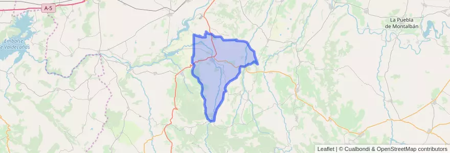 Mapa de ubicacion de Alcaudete de la Jara.