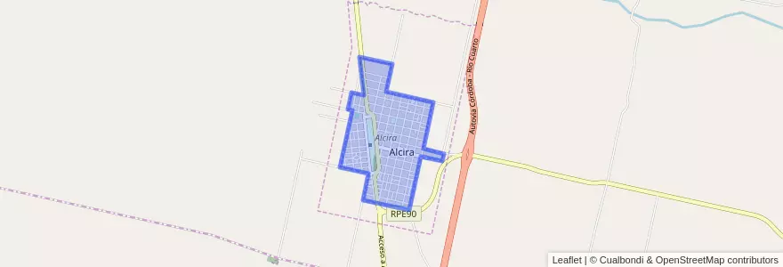 Mapa de ubicacion de Alcira.