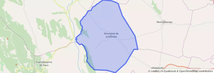 Mapa de ubicacion de Alconchel de la Estrella.