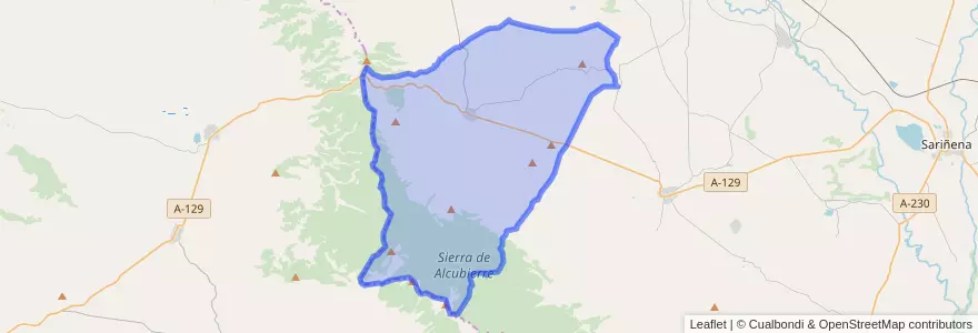 Mapa de ubicacion de Alcubierre.
