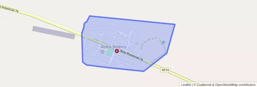 Mapa de ubicacion de Aldea Beleiro.