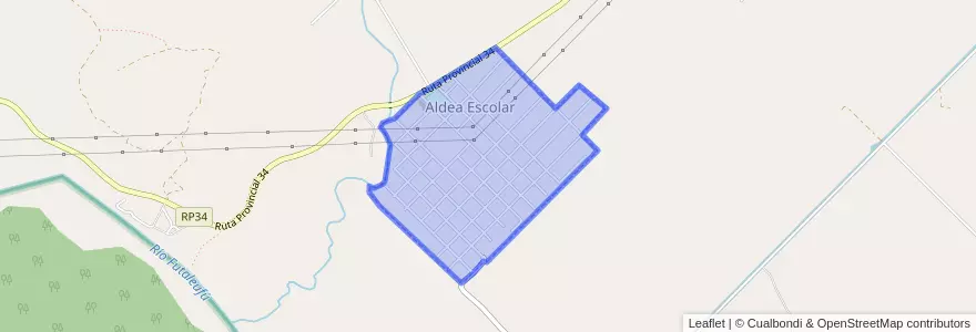 Mapa de ubicacion de Aldea Escolar.