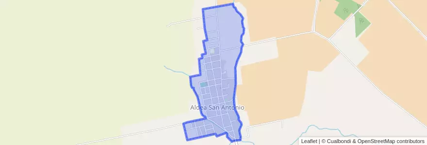 Mapa de ubicacion de Aldea San Antonio.
