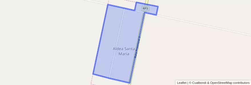 Mapa de ubicacion de Aldea Santa María.