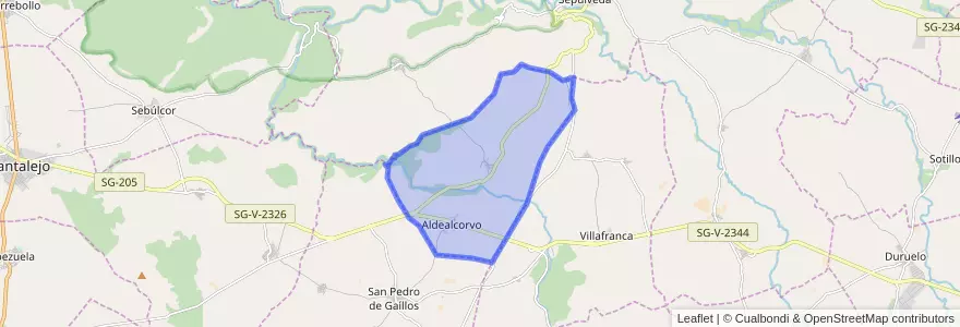 Mapa de ubicacion de Aldealcorvo.