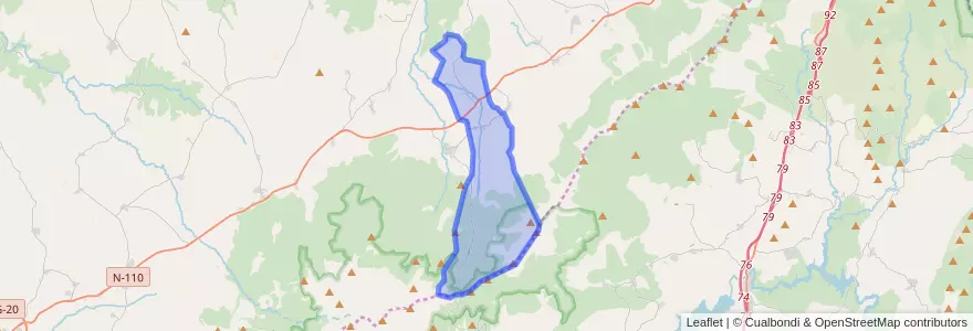 Mapa de ubicacion de Aldealengua de Pedraza.