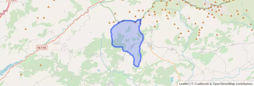 Mapa de ubicacion de Aldeanueva de la Vera.