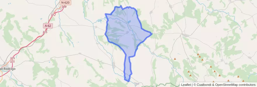 Mapa de ubicacion de Aldehuela de Yeltes.