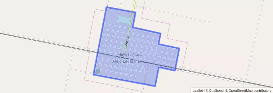 Mapa de ubicacion de Alejo Ledesma.