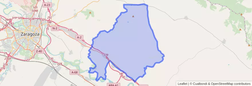 Mapa de ubicacion de Alfajarín.