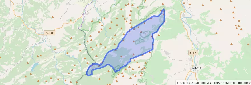 Mapa de ubicacion de Alfara de Carles.