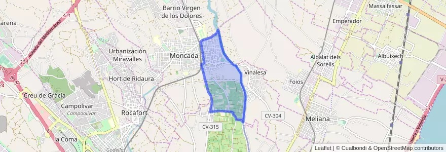 Mapa de ubicacion de Alfara del Patriarca.