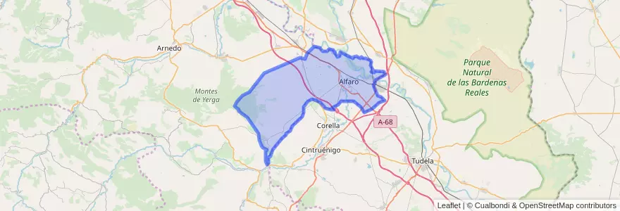 Mapa de ubicacion de Alfaro.