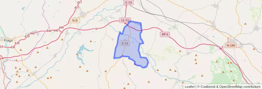 Mapa de ubicacion de Alfés.